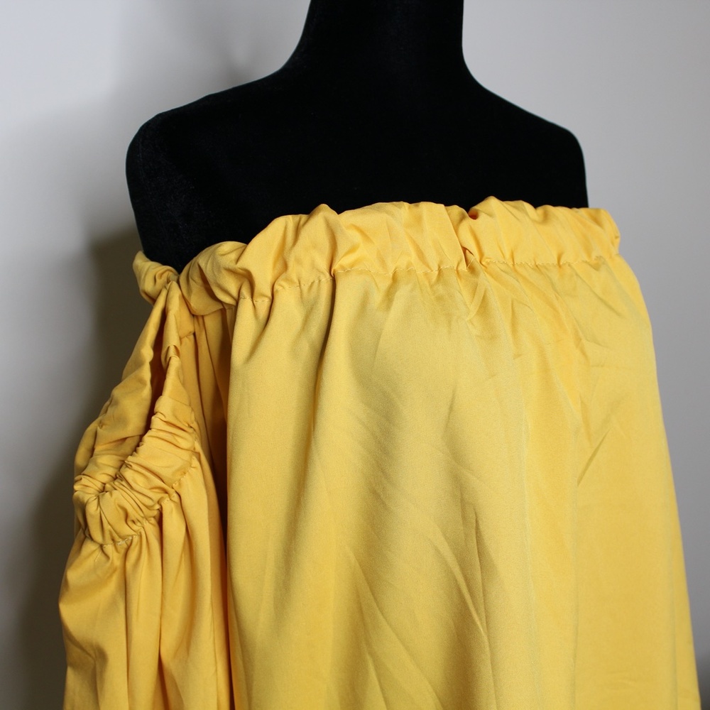 Yellow Off The Shoulder Top